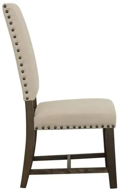 Twain Upholstered Side Chairs Beige (Set of 2)