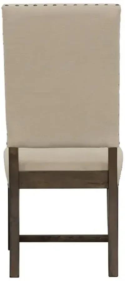 Twain Upholstered Side Chairs Beige (Set of 2)