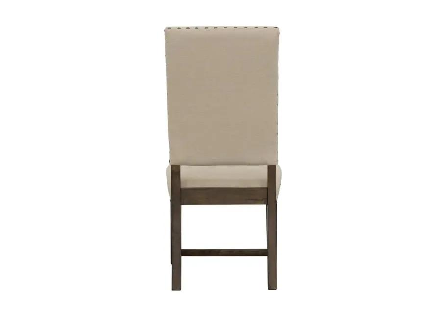 Twain Upholstered Side Chairs Beige (Set of 2)