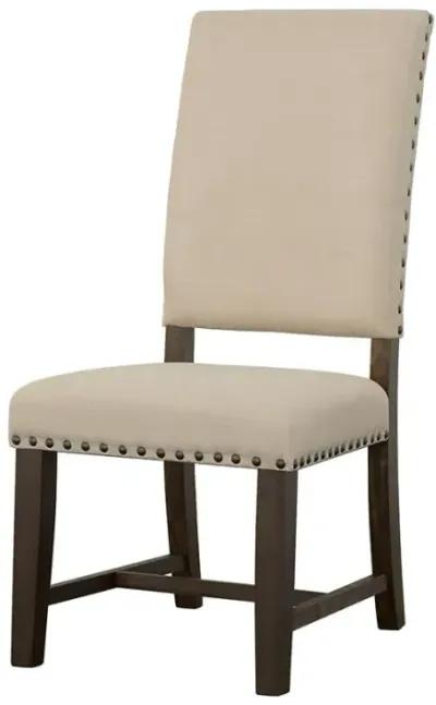 Twain Upholstered Side Chairs Beige (Set of 2)