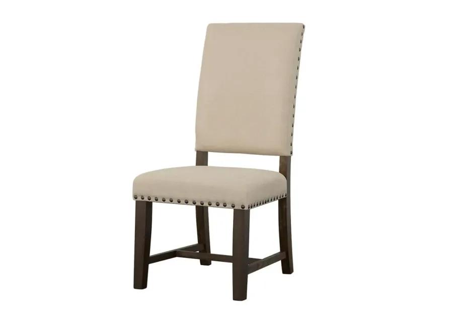 Twain Upholstered Side Chairs Beige (Set of 2)