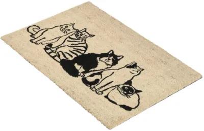 Good Dog 24"x36" Doormat Choir Front and PVC Backing Black and Sand