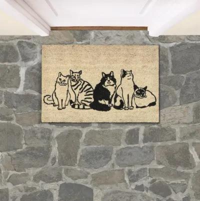 Good Dog 24"x36" Doormat Choir Front and PVC Backing Black and Sand