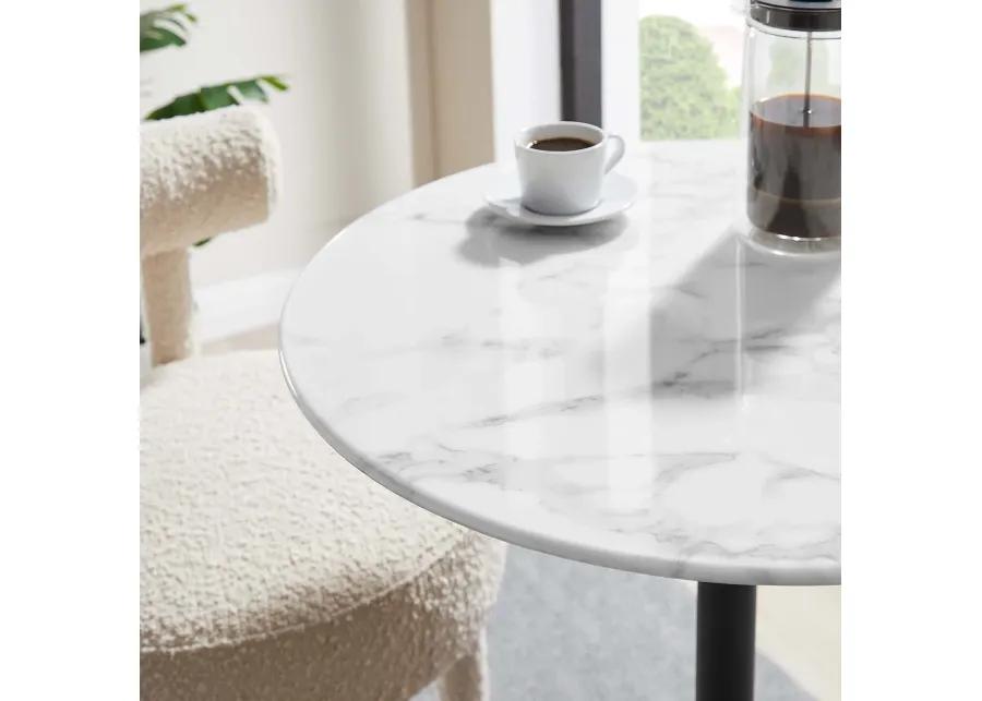 Lippa 28" Round Artificial Marble Bar Table