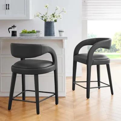 Pinnacle Vegan Leather Counter Stool - Set of 2