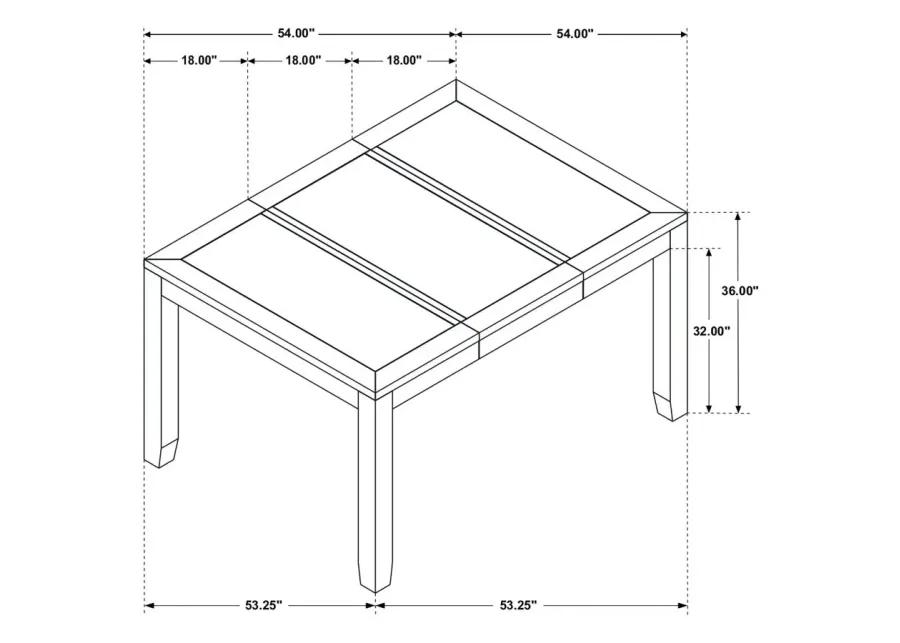 Elodie Counter Height Dining Table with Extension Leaf Grey and Black