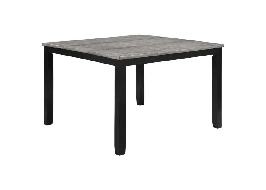 Elodie Counter Height Dining Table with Extension Leaf Grey and Black