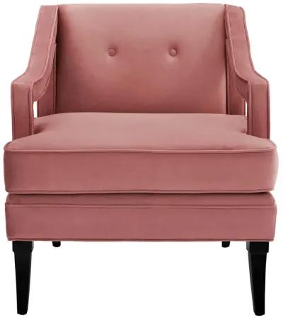 Concur Button Tufted Performance Velvet Armchair