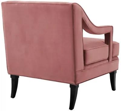 Concur Button Tufted Performance Velvet Armchair