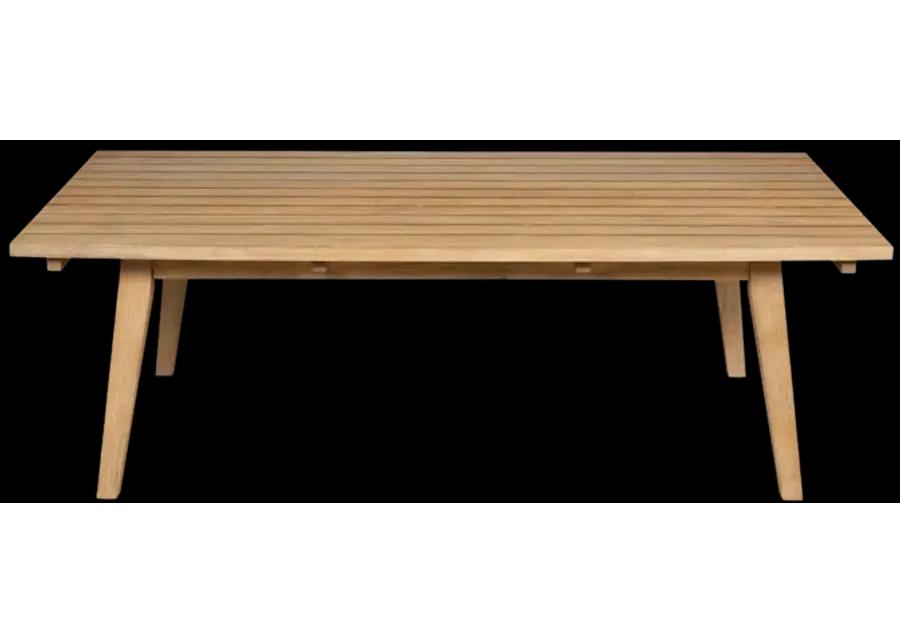 Cypress Outdoor Patio Coffee Table in Blonde Eucalyptus Wood