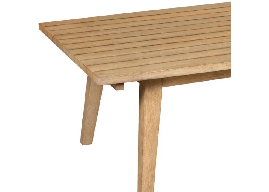 Cypress Outdoor Patio Coffee Table in Blonde Eucalyptus Wood