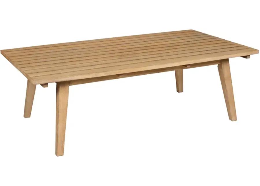 Cypress Outdoor Patio Coffee Table in Blonde Eucalyptus Wood