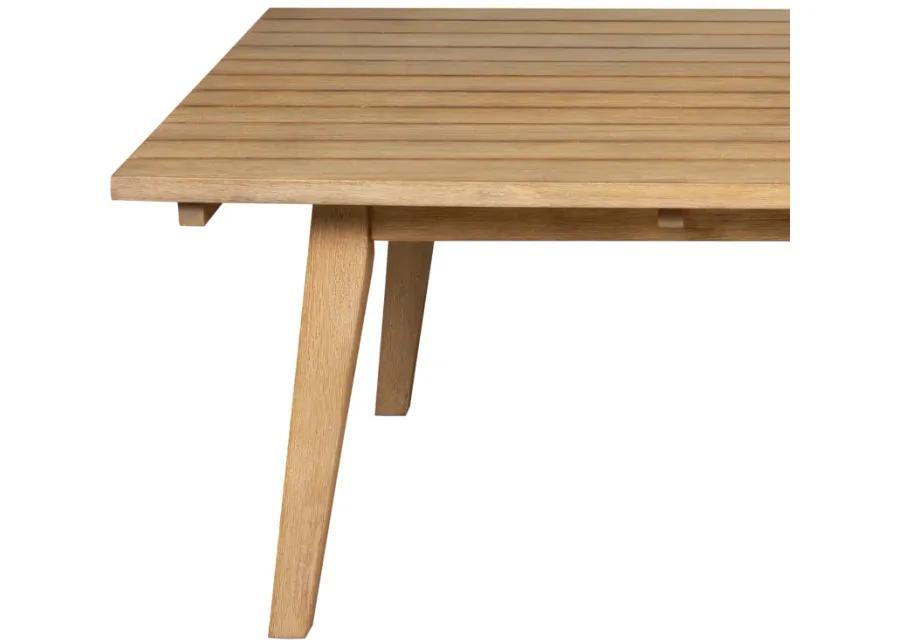 Cypress Outdoor Patio Coffee Table in Blonde Eucalyptus Wood