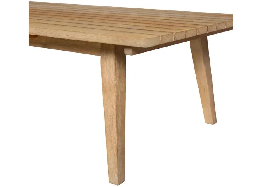 Cypress Outdoor Patio Coffee Table in Blonde Eucalyptus Wood