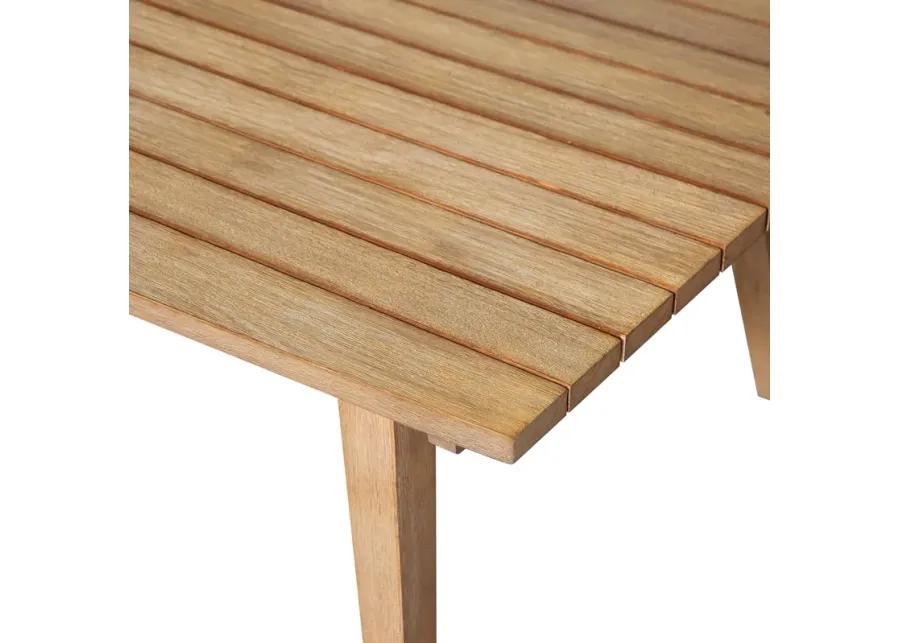 Cypress Outdoor Patio Coffee Table in Blonde Eucalyptus Wood