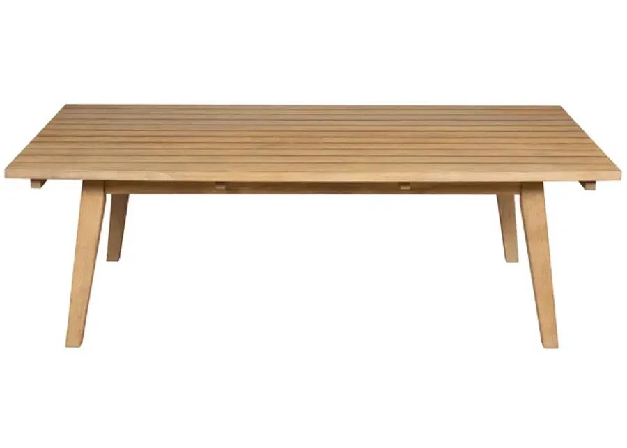 Cypress Outdoor Patio Coffee Table in Blonde Eucalyptus Wood