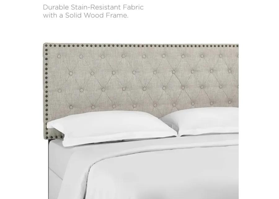 Helena Tufted Twin Upholstered Linen Fabric Headboard