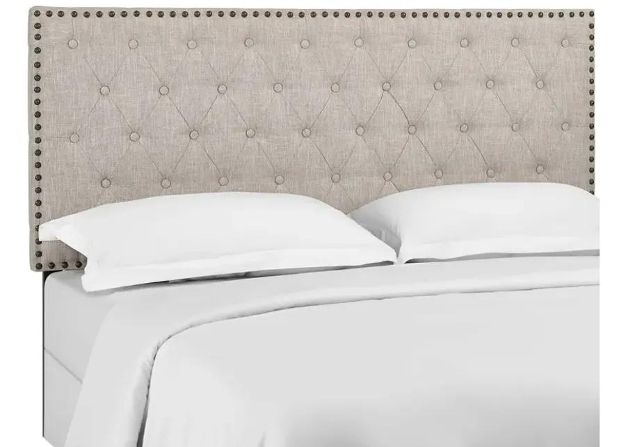 Helena Tufted Twin Upholstered Linen Fabric Headboard