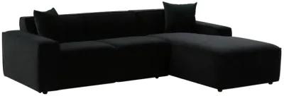 Olafur Black Velvet Sectional - RAF