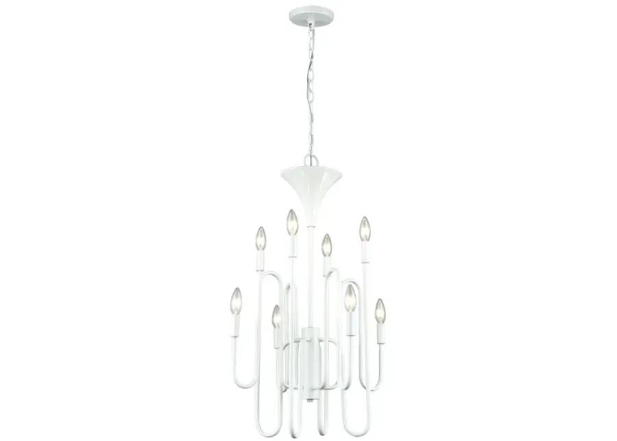 Decatur 19" Wide 8-Light Chandelier - Matte White