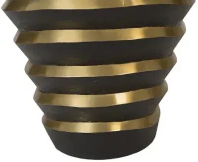 terra planter, black, brass