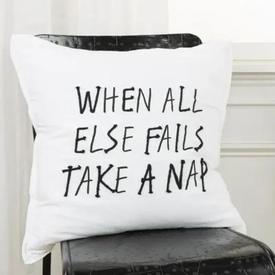 Back Talk Sentiment Black Pillow