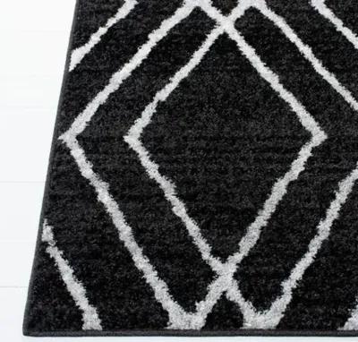 Adirondack Contemporary Black / Light Grey 6' X 6' Square Powerloomed Rug