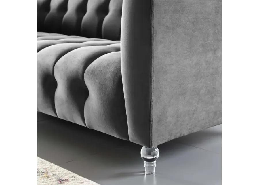 Mesmer Channel Tufted Button Performance Velvet Sofa