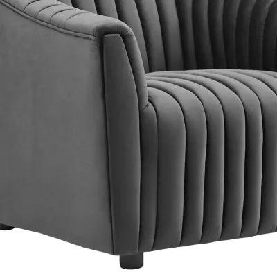 Announce Performance Velvet Channel Tufted Armchair