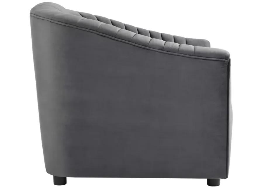 Announce Performance Velvet Channel Tufted Armchair