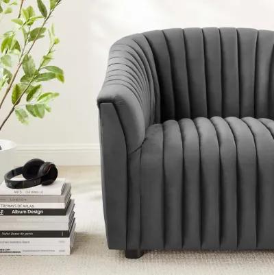 Announce Performance Velvet Channel Tufted Armchair