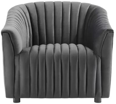 Announce Performance Velvet Channel Tufted Armchair