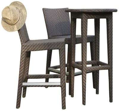 Soho 3-Piece Pub & Barstool Set with Cushions