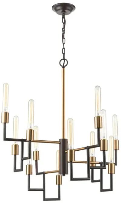 Congruency 29" Wide 12-Light Chandelier - Oil Rubbed Bronze