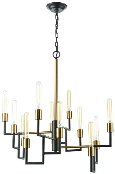 Congruency 29" Wide 12-Light Chandelier - Oil Rubbed Bronze