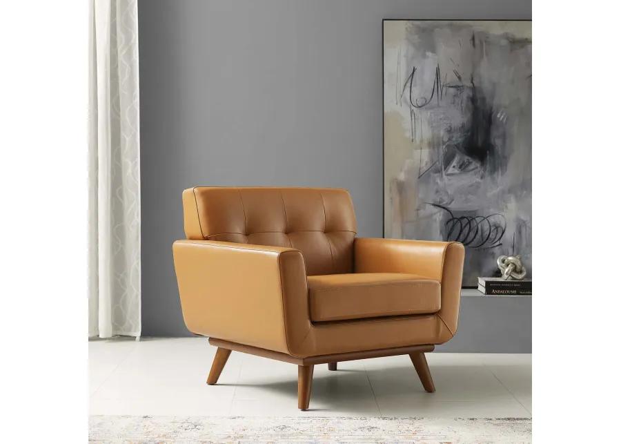 Engage Top-Grain Leather Armchair