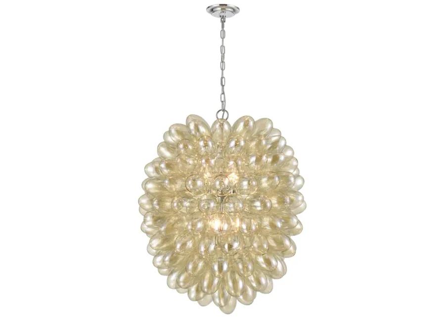 Bubble Up 26" Wide 6-Light Chandelier - Chrome