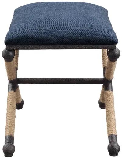 Firth Small Navy Fabric Bench