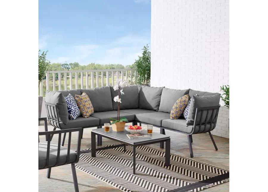 Riverside 6 Piece Outdoor Patio Aluminum Set