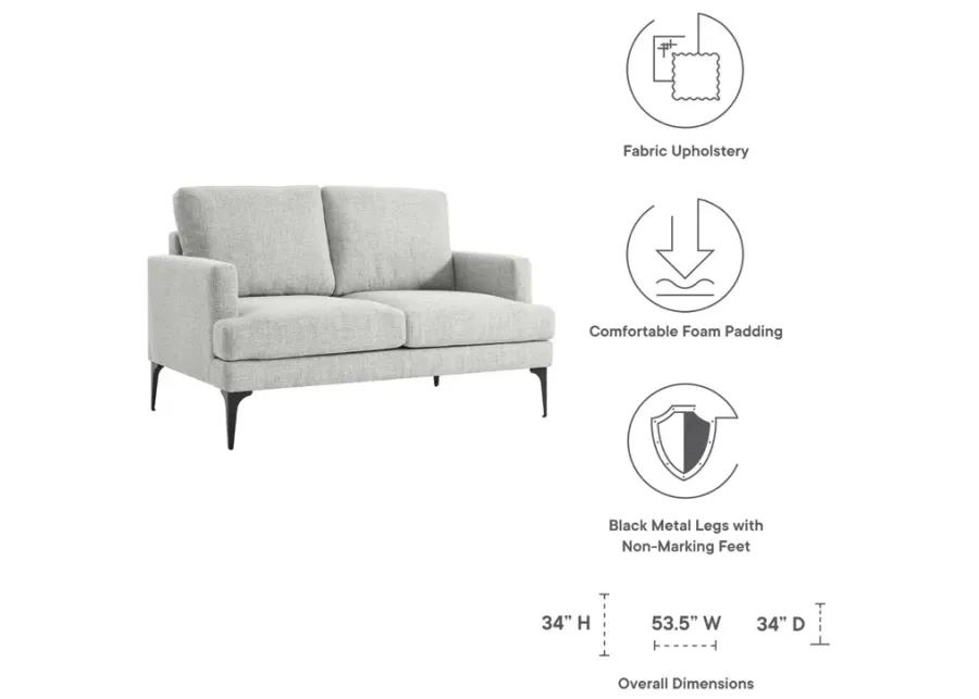 Evermore Upholstered Fabric Loveseat