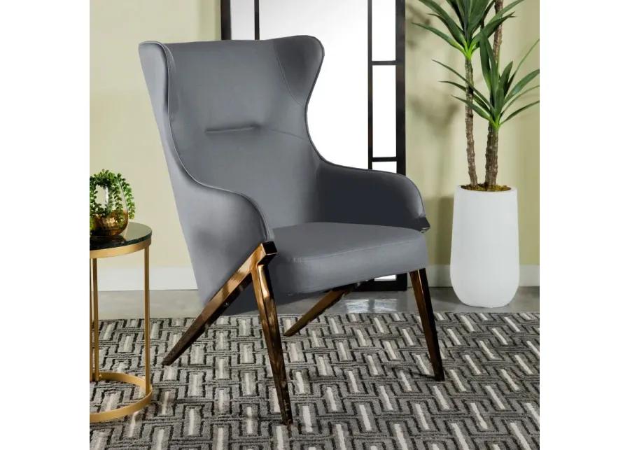 Walker Upholstered Accent Chair Slate and Bronze