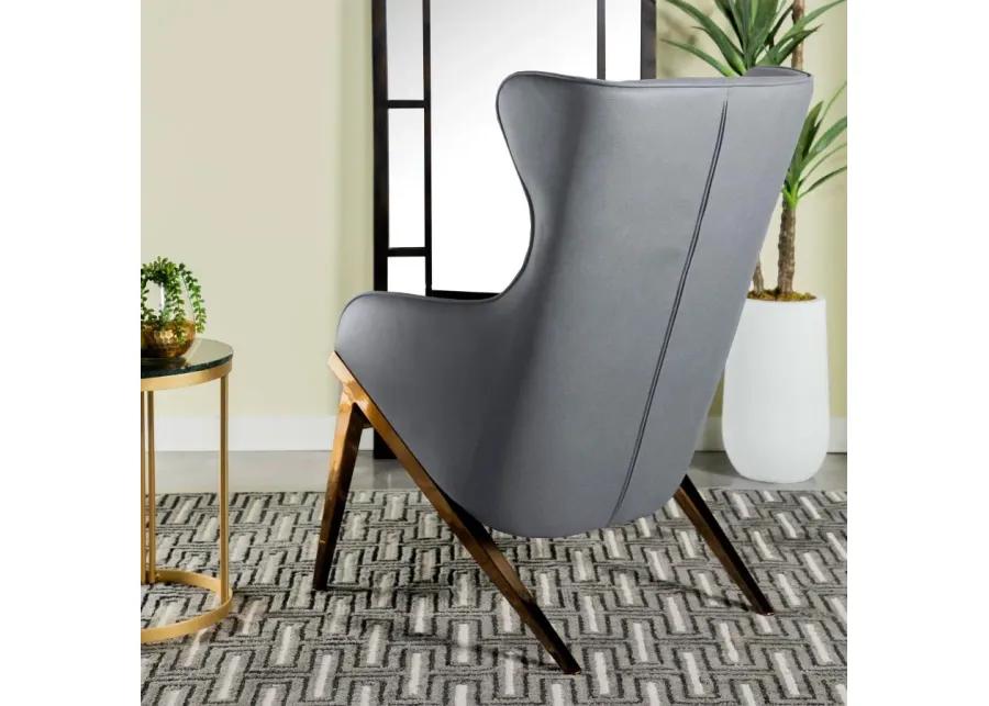 Walker Upholstered Accent Chair Slate and Bronze