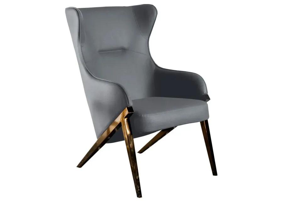 Walker Upholstered Accent Chair Slate and Bronze