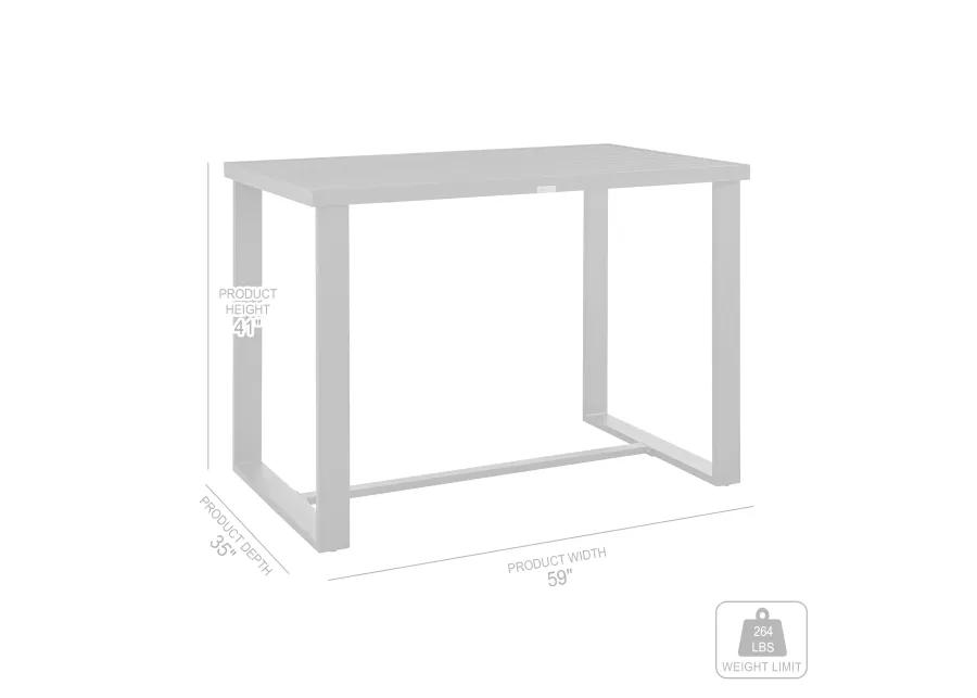 Argiope Outdoor Patio Bar Height Dining Table in Aluminum