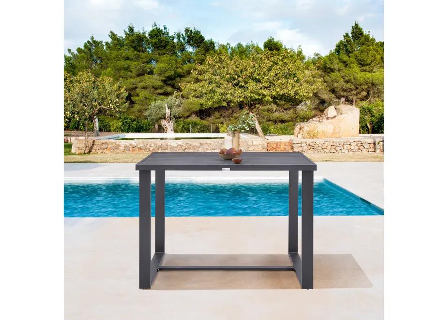 Argiope Outdoor Patio Bar Height Dining Table in Aluminum