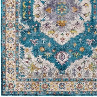 Success Anisah Distressed Floral Persian Medallion 4x6 Area Rug