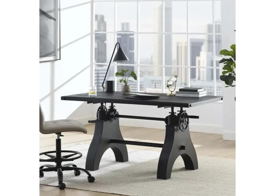 Genuine 60" Crank Adjustable Height Dining Table and Computer Desk