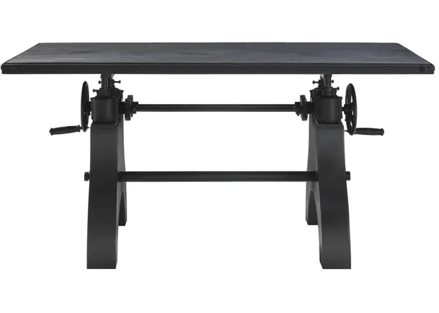 Genuine 60" Crank Adjustable Height Dining Table and Computer Desk