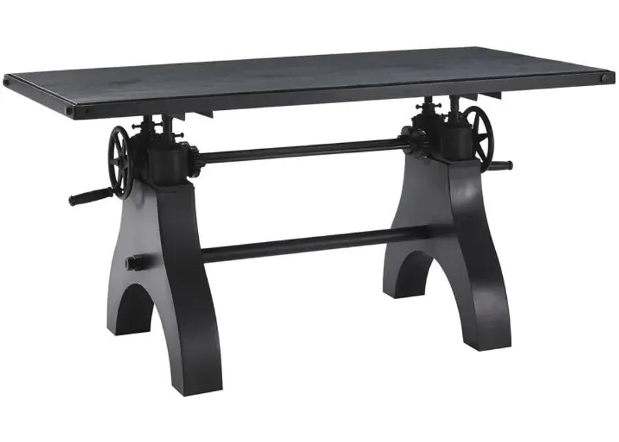 Genuine 60" Crank Adjustable Height Dining Table and Computer Desk