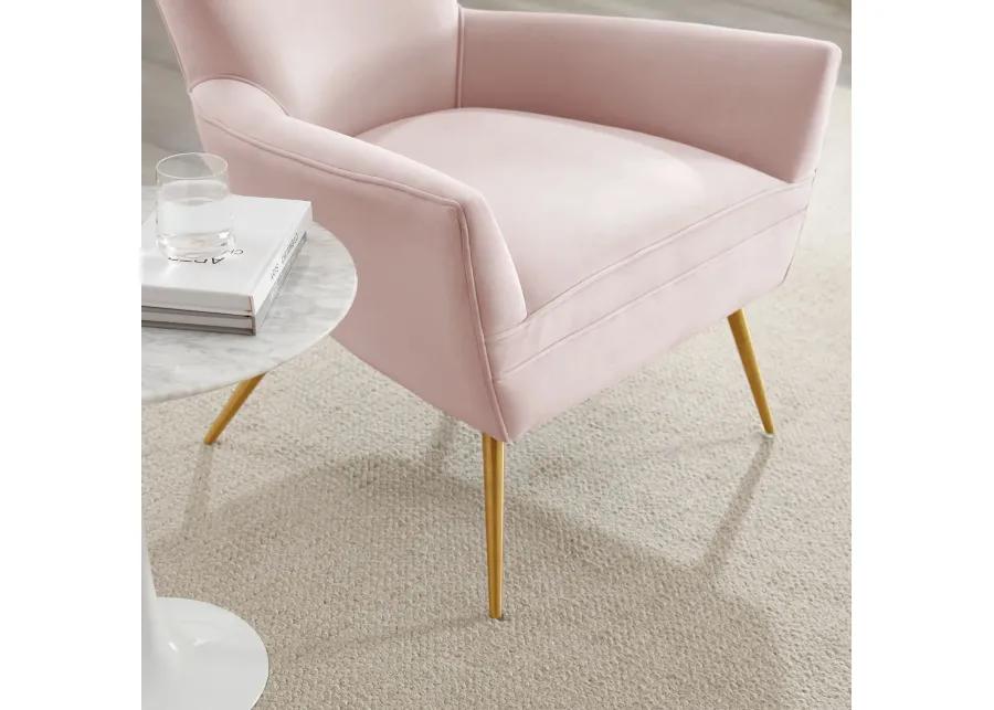 Renata Button Tufted Performance Velvet Armchair